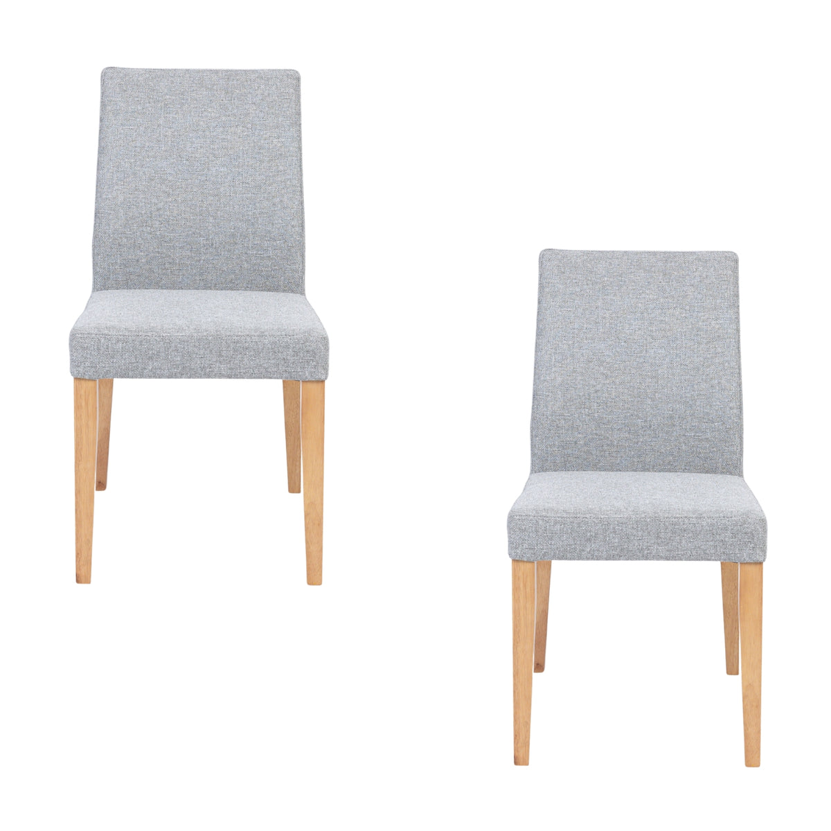Forma 2pc Set Dining Chair Fabric Seat Light Grey