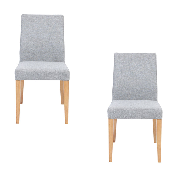 Forma 2pc Set Dining Chair Fabric Seat Light Grey