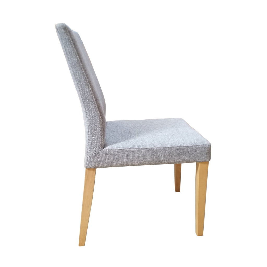 Forma 2pc Set Dining Chair Fabric Seat Light Grey