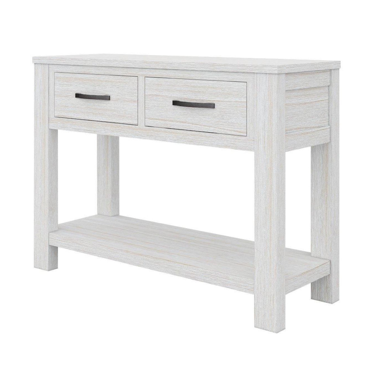 Foxglove Console Hallway Entry Table 110cm Solid Mt Ash Timber Wood - White