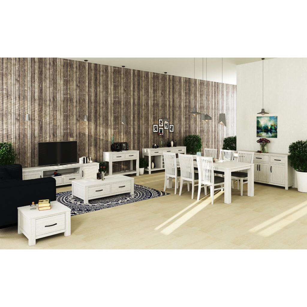 Foxglove Dining Table 190cm Solid Mt Ash Wood Home Dinner Furniture - White