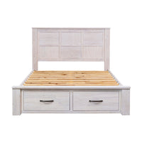 Foxglove King Bed Frame Storage Drawer White