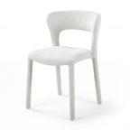 Frances 4pc Set Dining Chair Stackable Beige, single chair, front three-quarter view on a white background