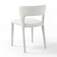 Frances 4pc Set Dining Chair Stackable Beige, single chair, rear three-quarter view on a white background