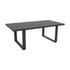 Furano 200cm Aluminium Outdoor Dining Table Gunmetal Grey