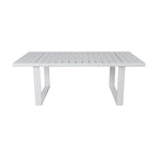 Furano 200cm Aluminium Outdoor Dining Table White