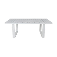 Furano 200cm Aluminium Outdoor Dining Table White