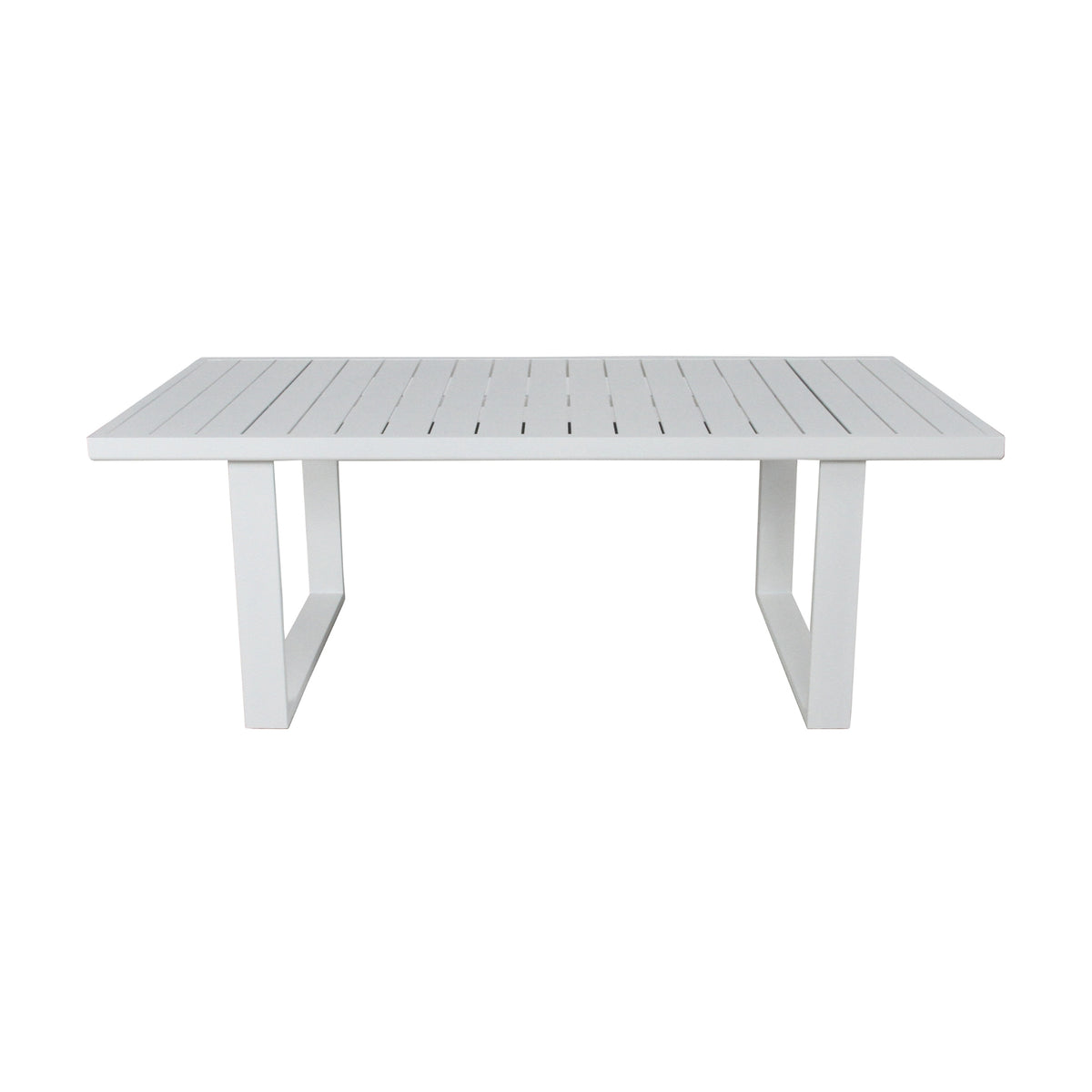 Furano 200cm Aluminium Outdoor Dining Table White
