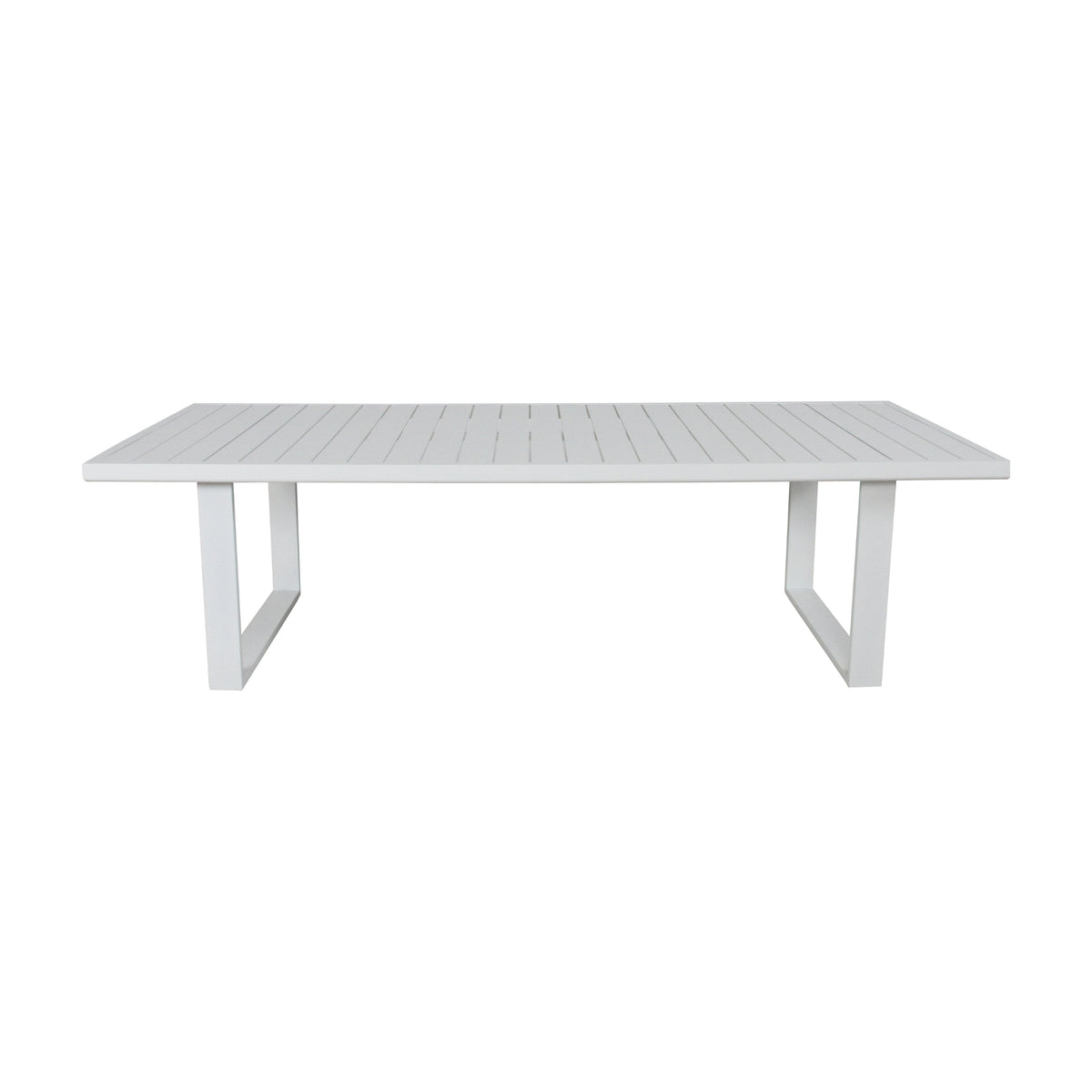 Furano 260cm Aluminium Outdoor Dining Table White