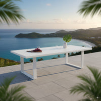 Furano 260cm Aluminium Outdoor Dining Table White