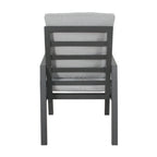 Furano 2pc Set Aluminium Outdoor Dining Chair Gunmetal Grey