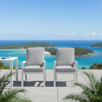 Furano 2pc Set Aluminium Outdoor Dining Chair White
