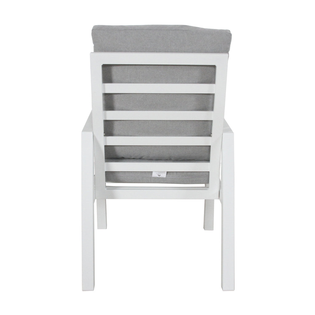 Furano 2pc Set Aluminium Outdoor Dining Chair White