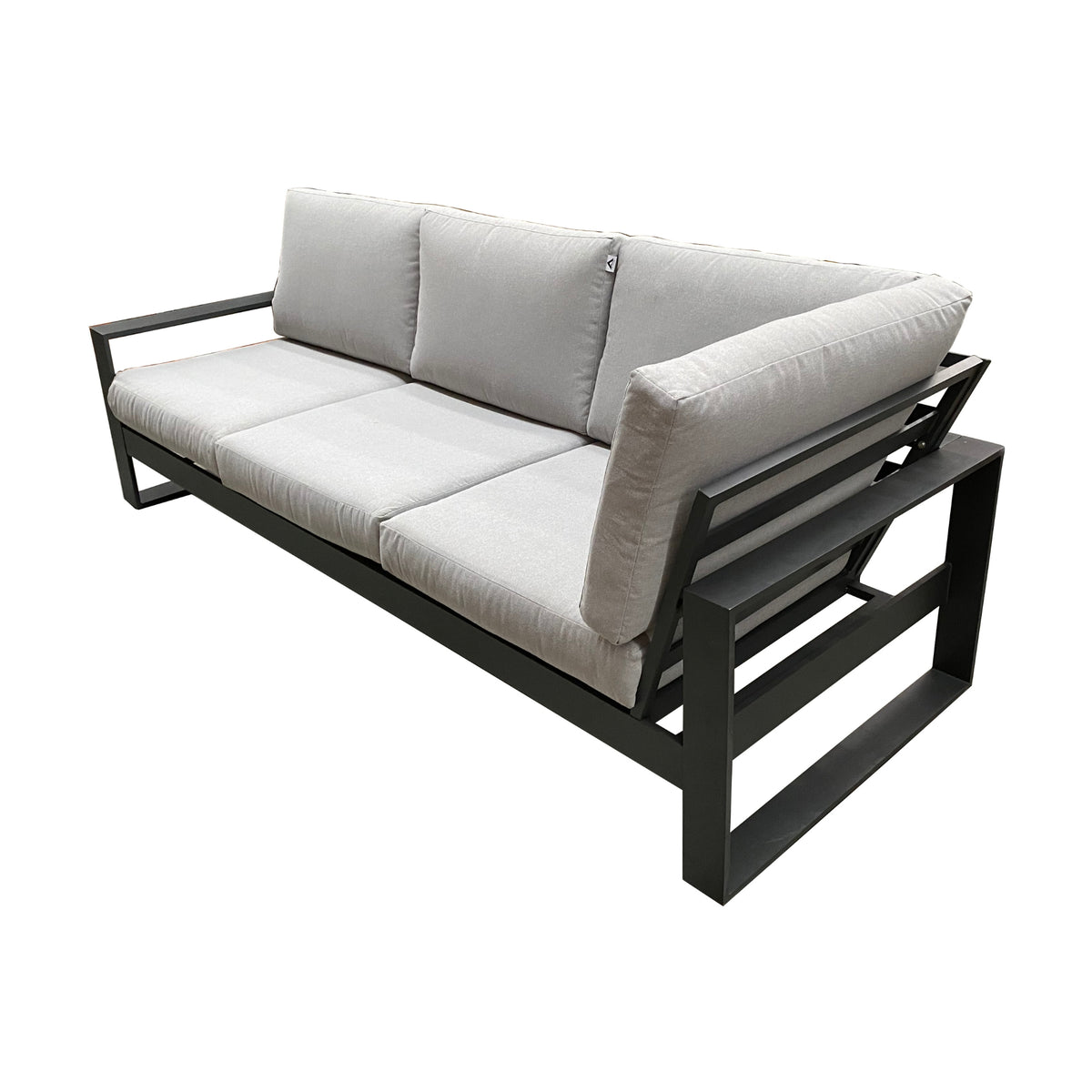 Furano 5 Seater Aluminium Outdoor Corner Lounge Gunmetal Grey
