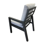 Furano 7pc Set Aluminium Outdoor Dining 200cm Table Chair Gunmetal Grey