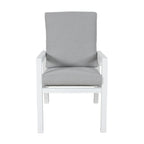 Furano 7pc Set Aluminium Outdoor Dining 200cm Table Chair White