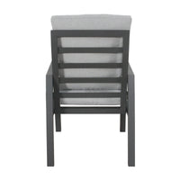 Furano 9pc Set Aluminium Outdoor Dining 260cm Table Chair Gunmetal Grey