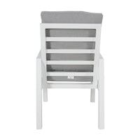 Furano 9pc Set Aluminium Outdoor Dining 260cm Table Chair White
