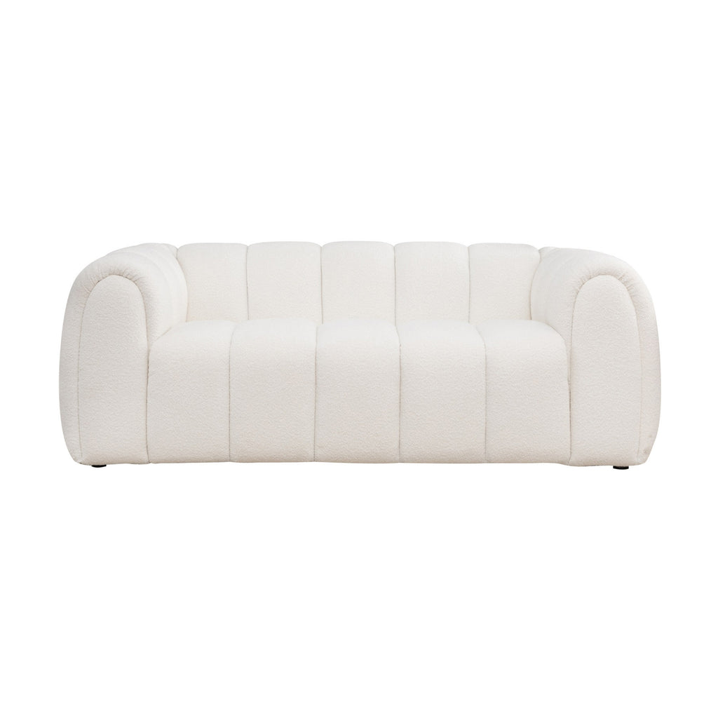 Gabriella 2 Seater Sofa Woven Fabric Boucle White