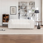 Gabriella 2 Seater Sofa Woven Fabric Boucle White