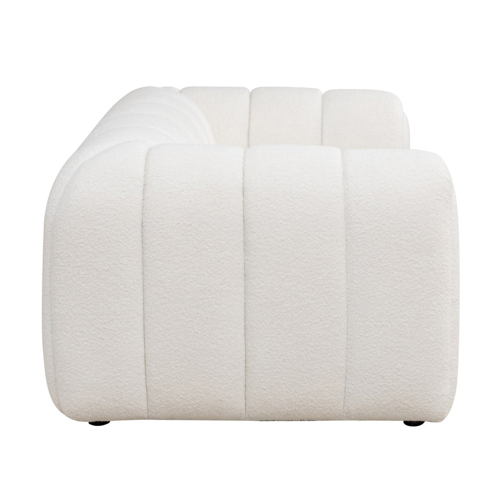 Gabriella 2 Seater Sofa Woven Fabric Boucle White