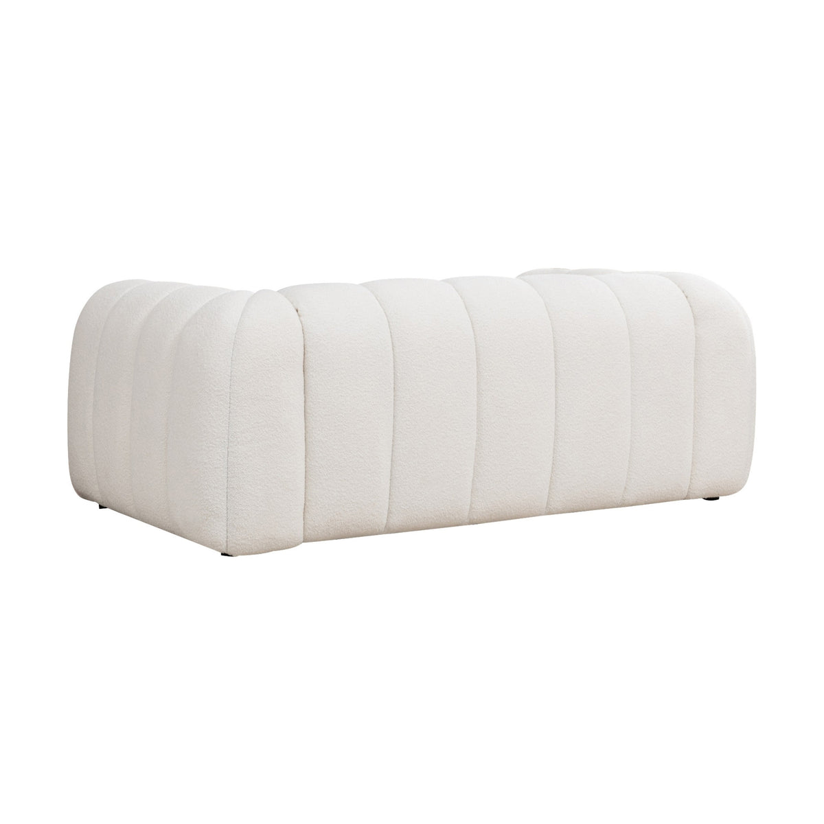 Gabriella 2 Seater Sofa Woven Fabric Boucle White