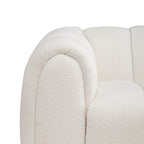 Gabriella 2 Seater Sofa Woven Fabric Boucle White