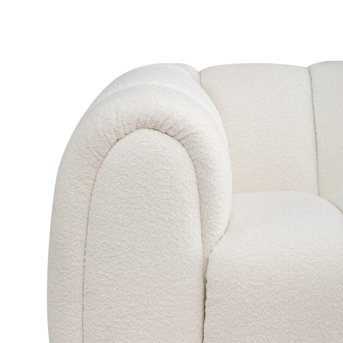 Gabriella 2 Seater Sofa Woven Fabric Boucle White