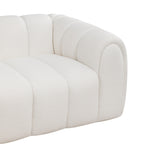 Gabriella 2 Seater Sofa Woven Fabric Boucle White