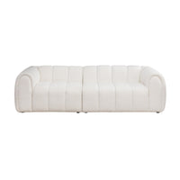 Gabriella 3 Seater Sofa Woven Fabric Boucle White