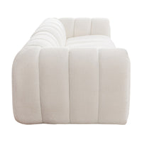Gabriella 3 Seater Sofa Woven Fabric Boucle White