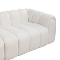 Gabriella 3 Seater Sofa Woven Fabric Boucle White