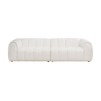 Gabriella 4 Seater Sofa Woven Fabric Boucle White