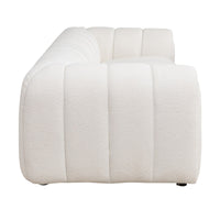 Gabriella 4 Seater Sofa Woven Fabric Boucle White