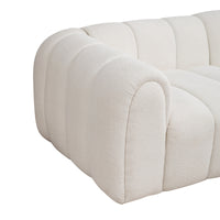 Gabriella 4 Seater Sofa Woven Fabric Boucle White