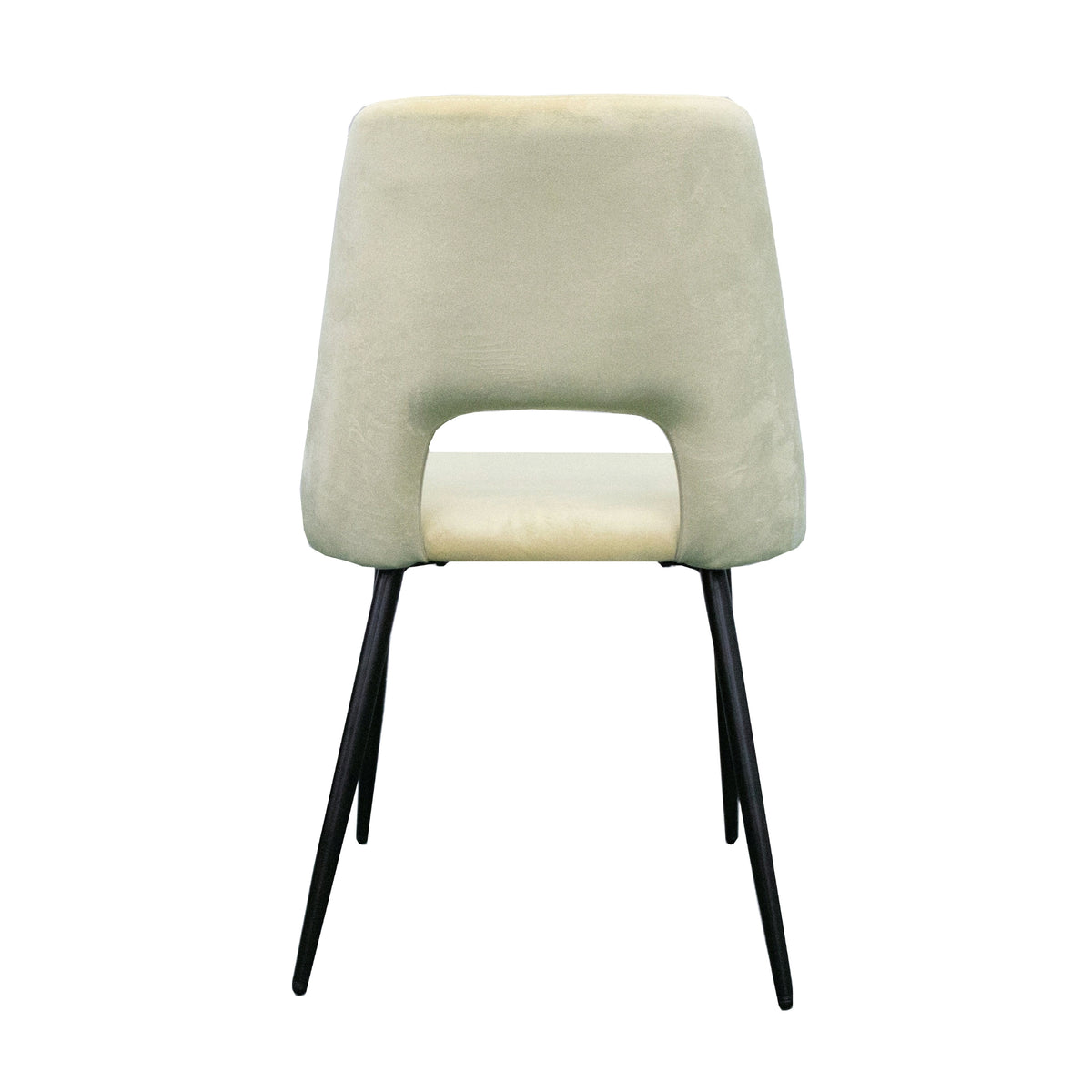 Geena 4pcs Set Dining Chair Premium Velvet Fabric Upholstery Beige 