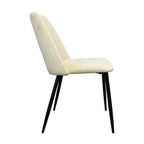 Geena 4pcs Set Dining Chair Premium Velvet Fabric Upholstery Beige 