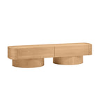Gidon  220cm 2 Drawers ETU Entertainment TV Unit Natural