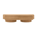 Gidon  220cm 2 Drawers ETU Entertainment TV Unit Natural