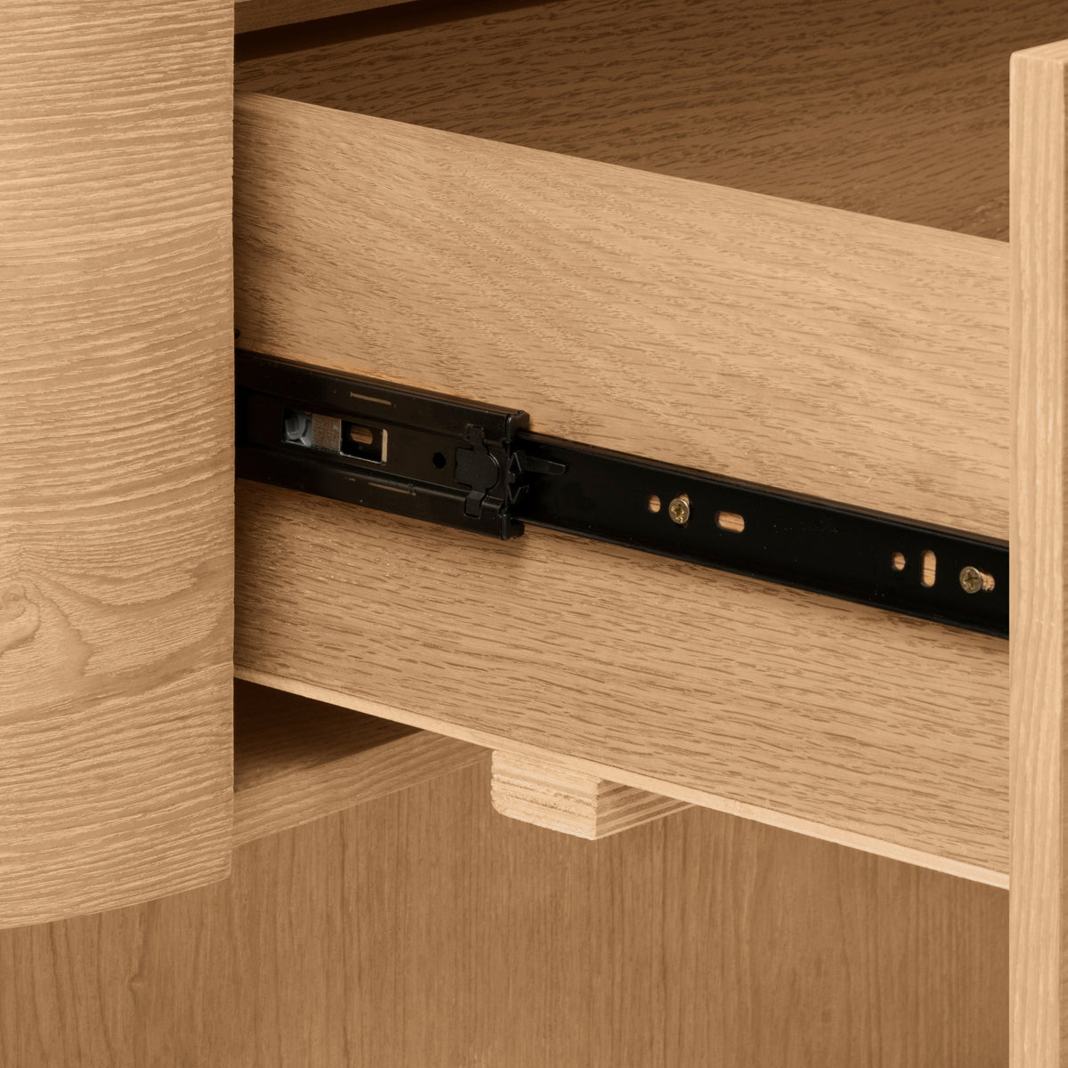Gidon  220cm 2 Drawers ETU Entertainment TV Unit Natural