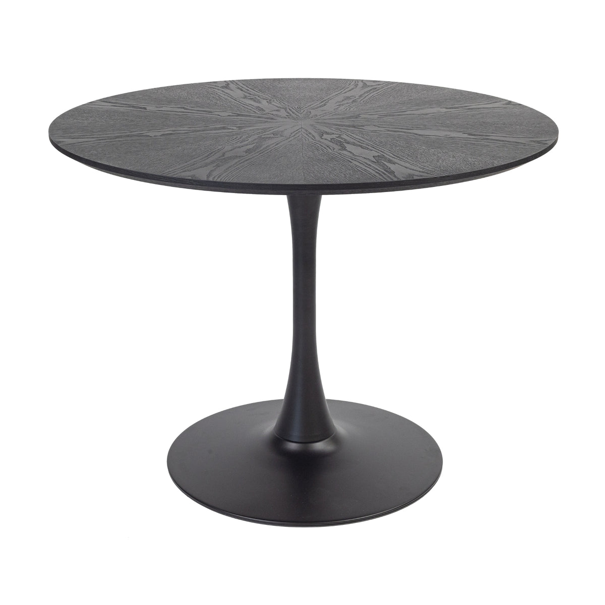 Globe 100cm Round Dining Table Black