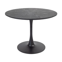 Globe 100cm Round Dining Table Black