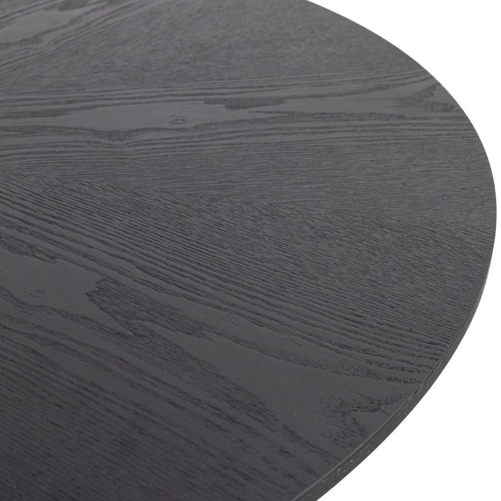 Globe 100cm Round Dining Table Black