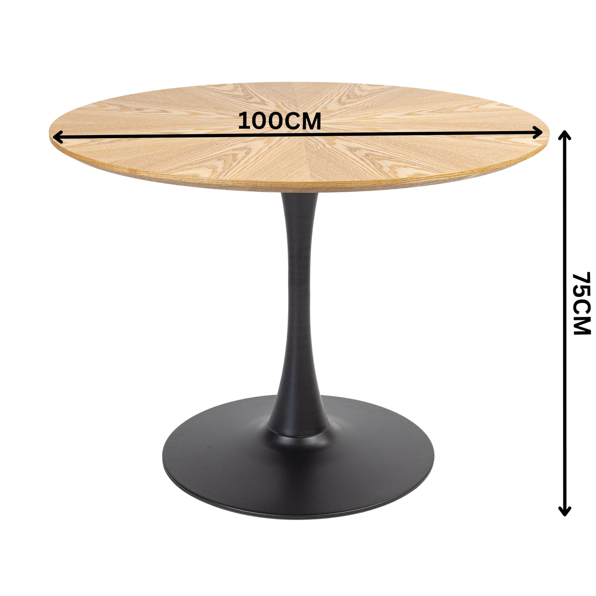 Globe 100cm Round Dining Table Natural