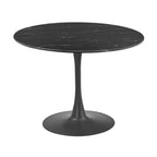 Globe 90cm Round Dining Table Dark Grey