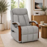 Grace Dual Motor 150kgs Recliner Lift Chair Graphite Grey