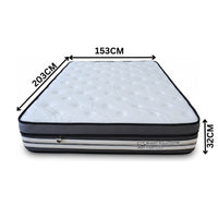 Grand Luxury Mattress Medium Euro Top 5 Zone Pocket Spring Cooling Gel Queen 