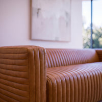 Grandior 3 Seater Sofa Tan, upholstery texture detail