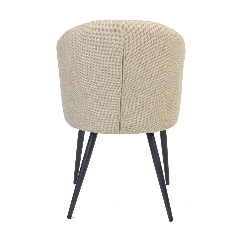 Graz 2pc Set Fabric Dining Chair Beige