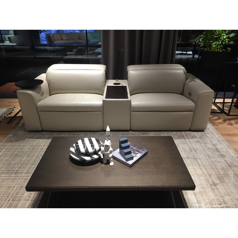 Hallie 2 Seater Leather Electric Recliner Sofa Beige 